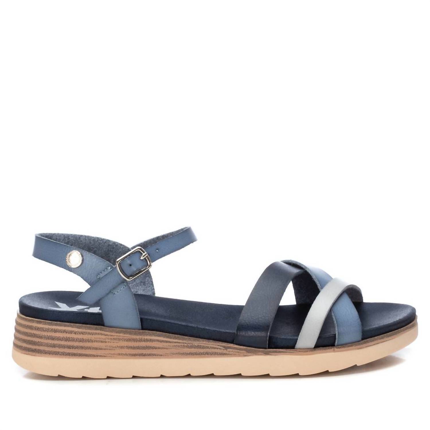 New Xti Women's Low Wedge Sandals In Navy